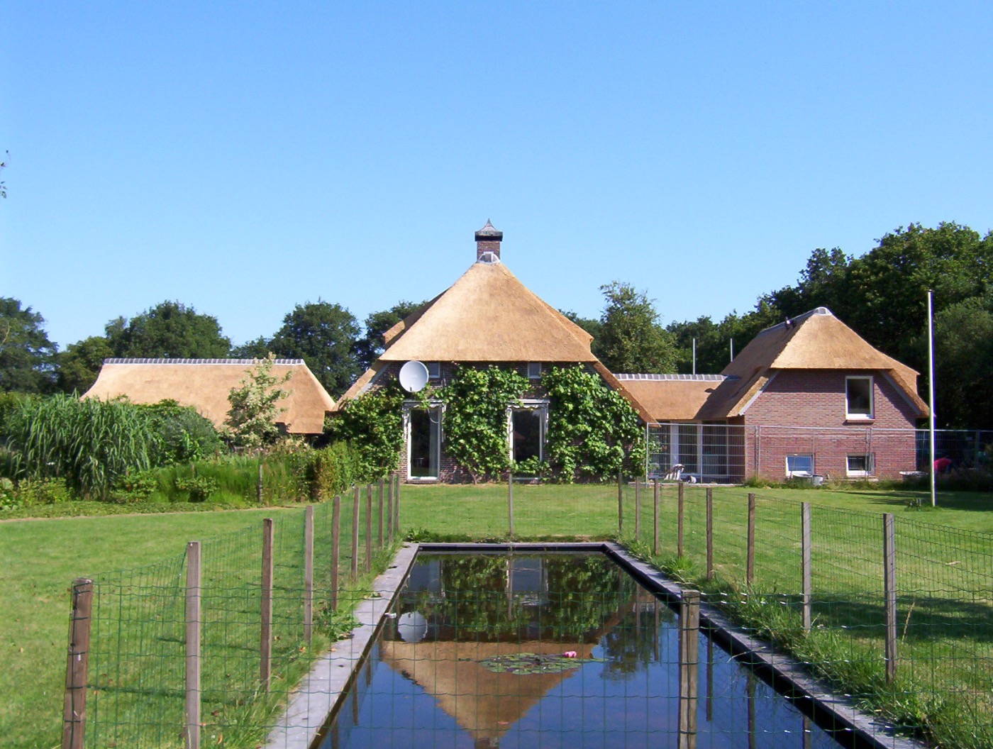 Rietendak in Fluitenberg.