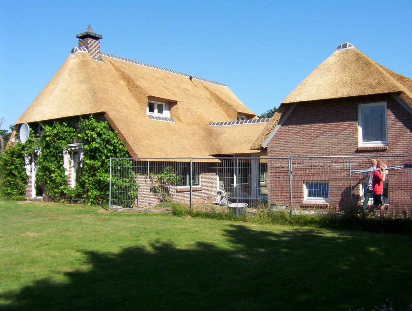 Rietdak aanleggen Fluitenberg.